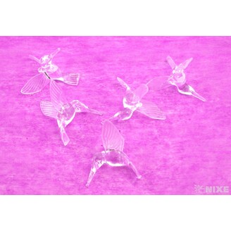 ZÁVĚS AKRYL KOLIBŘÍK 6cm 5ks*PRŮHLEDNÁ