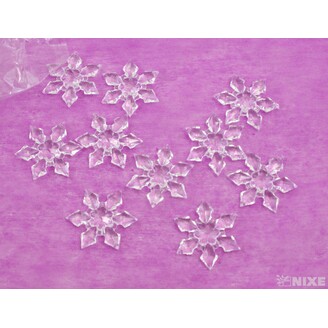 ZÁVĚS AKRYL VLOČKA 7cm 10ks*PRŮHLEDNÁ V+