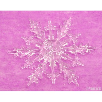 ZÁVĚS AKRYL VLOČKA 19,5cm 2ks*PRŮHLEDNÁ