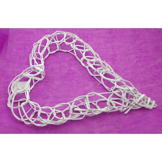 SRDCE RATTAN 45cm*BÍLÁ