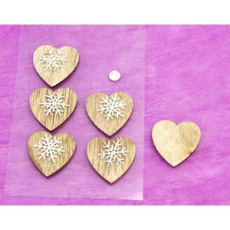 SRDCE D NALEPOVACÍ 3,5cm 6ks*PŘÍRODNÍ