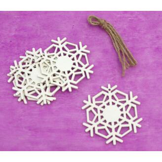 ZÁVĚS VLOČKA D 8cm 4ks*BÍLÁ