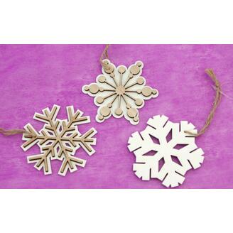 ZÁVĚS VLOČKA D 8cm 3ks*BÍLÁ