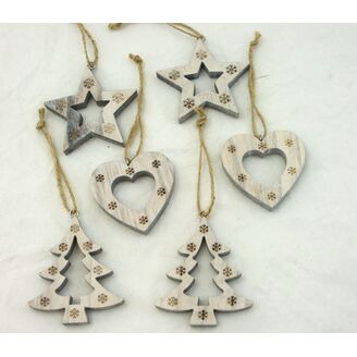ZÁVĚS STROMEK D MIX 6ks 7cm*