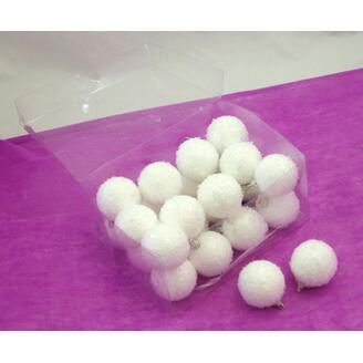 KOULE ZÁVĚS 5cm 24ks*BÍLÁ