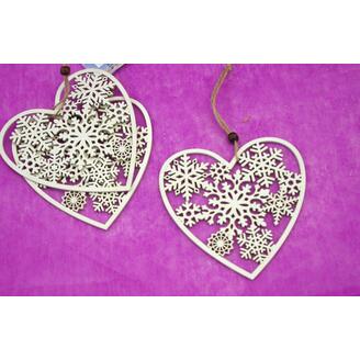 ZÁVĚS SRDCE D 14cm 3ks*BÍLÁ