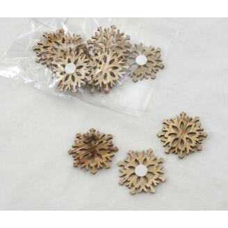 VLOČKA D NALEP 4cm 12ks*PŘÍRODNÍ