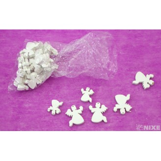 ANDĚL DŘEVO 3-4cm 26ks*BÍLÁ