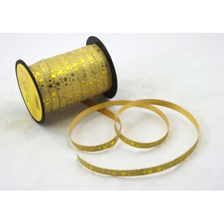 STUHA BROKÁT HVĚZDA 1cmx100m*ZLATÁ