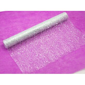 SPIDER ORGANZA BROKÁT 39cmx5yd*BÍLÁ