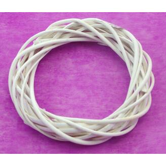 VĚNEC PROUTĚNÝ 19cm*BÍLÁ