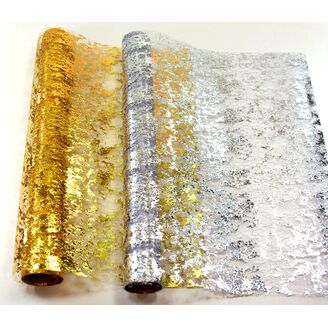 SPIDER ORGANZA METAL 48cmx4,5m*MIX BAREV