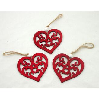 ZÁVĚS SRDCE D 3ks 9cm*