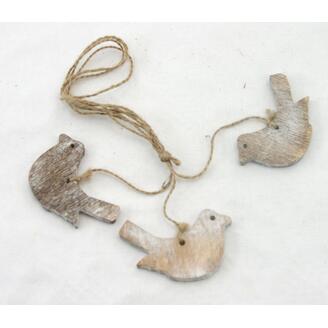 ZÁVĚS PTÁČEK D 7x4cm 3ks*PŘÍRODNÍ