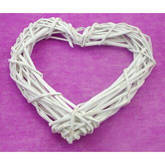 ZÁVĚS SRDCE 28cm*BÍLÁ
