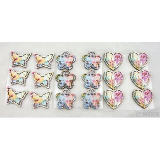 DŘEVO MIX NALEP. 3,5cm 6ks*MIX BAREV