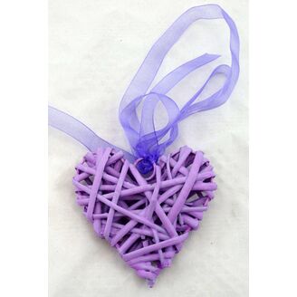 ZÁVĚS SRDCE 08cm*FIALOVÁ