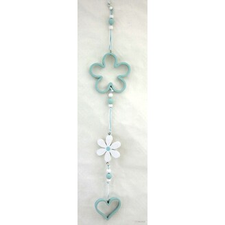 ZÁVĚS KYTKA DŘEVO 8x40cm*MODRÁ SV.