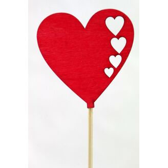 ZÁPICH SRDCE 5ks 6x20cm*ČERVENÁ