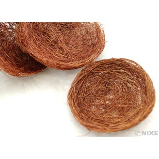 HNÍZDO 7cm 6ks*HNĚDÁ