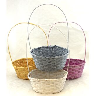 KOŠ OVÁL PROUTĚNÝ 09x16x38cm*MIX BAREV