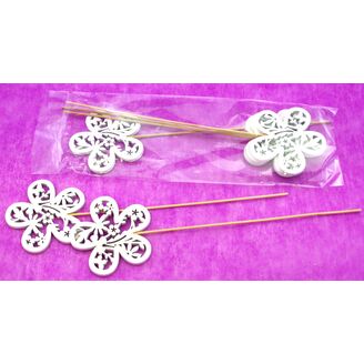 ZÁPICH D KVĚT 8x29cm 6ks*BÍLÁ