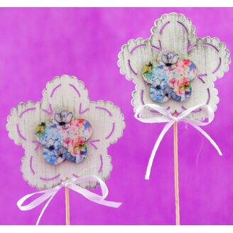 ZÁPICH D KVĚT 7x27cm 6ks*BÍLÁ