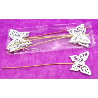ZÁPICH D MOTÝL 8x28x6cm 6ks*BÍLÁ