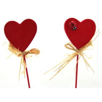 ZÁPICH SRDCE 4x24cm 12ks*ČERVENÁ