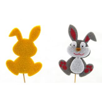 ZÁPICH FILC ZAJÍC 7,5Xx30x5cm 10ks*MIX BAREV