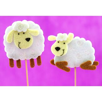 ZÁPICH FILC OVEČKA 6x30cm 10ks*BÍLÁ