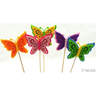 ZÁPICH FILC MOTÝL 7x28cm 10ks*MIX BAREV