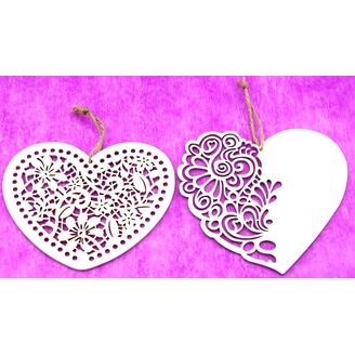 ZÁVĚS SRDCE 13x16cm*BÍLÁ