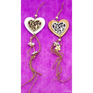 ZÁVĚS D SRDCE 8x22cm*MIX BAREV