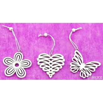 ZÁVĚS DŘEVO MIX 6x6cm 6ks*