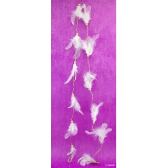 GIRLANDA PEŘÍČKA 120cm*BÍLÁ