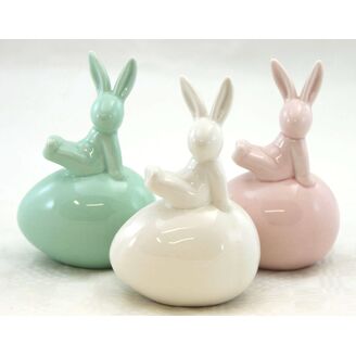 ZAJÍC KERAMIKA 13x8cm*MIX BAREV