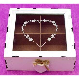 SKŘÍŇKA 16,5x16,5x4cm*BÍLÁ