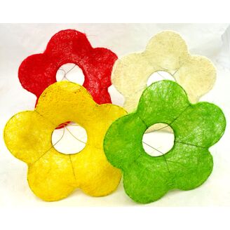 PODLOŽKA SISAL KVĚT 25cm*MIX BAREV