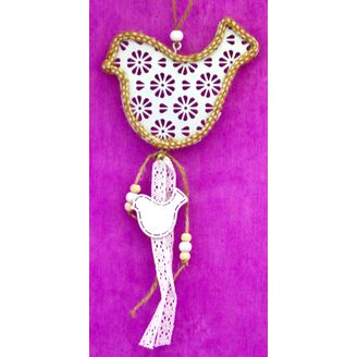 ZÁVĚS PTÁČEK PLECH 12x10cm*