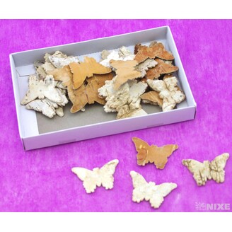 MOTÝL BŘÍZA 5x3,5cm 36ks*PŘÍRODNÍ