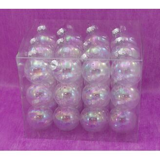 KOULE ZÁVĚS 4cm 36ks*PRŮHLEDNÁ