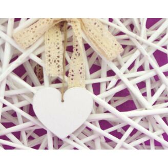 SRDCE ZÁVĚS 40cm*BÍLÁ