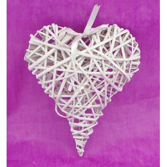 SRDCE ZÁVĚS 25cm*BÍLÁ