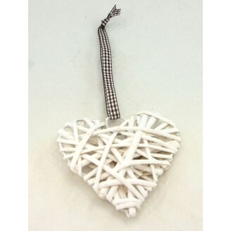 SRDCE ZÁVĚS 12cm*BÍLÁ