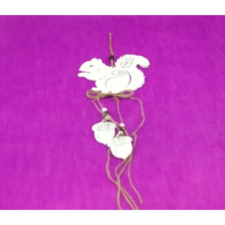 ZÁVĚS VEVERKA 12x50cm*BÍLÁ