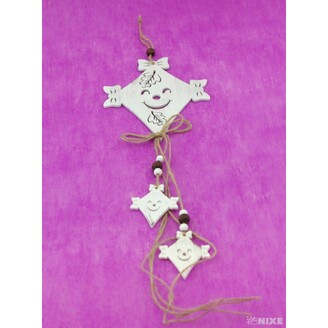 ZÁVĚS DRAK 13,5x50cm*BÍLÁ