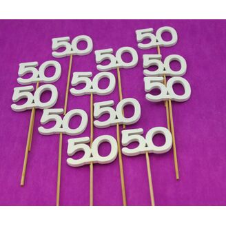 ZÁPICH ČÍSLO 50 12ks 5x19cm*BÍLÁ
