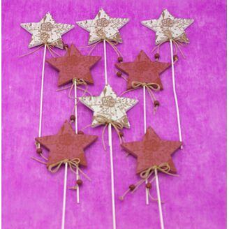 ZÁPICH HVĚZDA 8x26cm 8ks*MIX BAREV