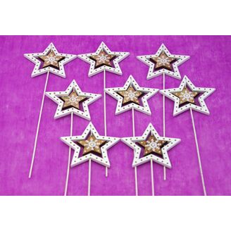 ZÁPICH HVĚZDA 8x27cm 8ks*MIX BAREV